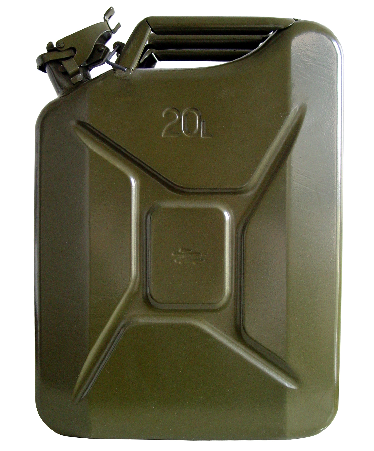 Einfüllstutzen Ausgießer Reserve Kanister Metall Benzinkanister 5L 20L  olivgrün